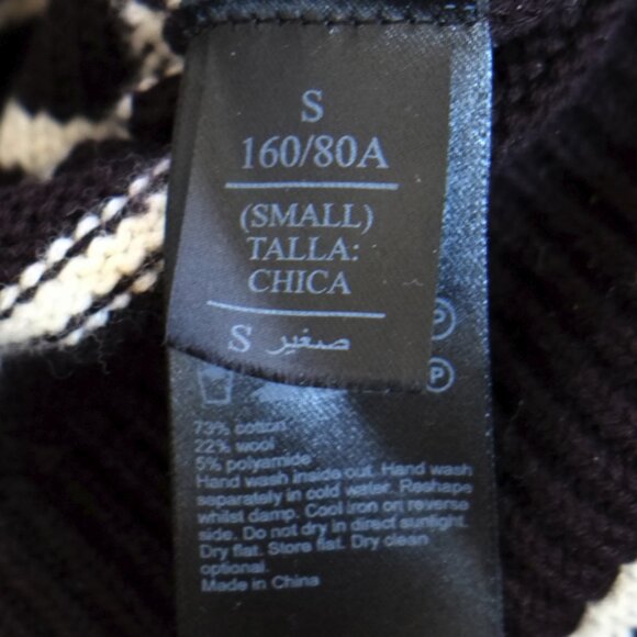 All Saints B&W striped "Vani Jumper" oversized sweater - Picture 5 of 6
